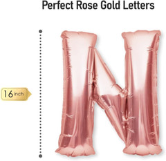 NICOLE Balloon Banner Big 16 Inch Rose Gold Foil Balloons Letters Name for Women