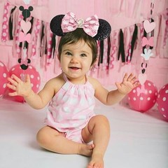Mouse Ears Birthday Headband – 2nd Birthday Party Pink Headband
