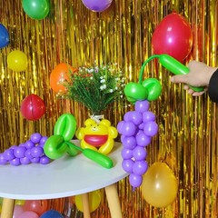 260 long balloons 100 Pack Twisting Animal Balloons Assorted Color Thickening…