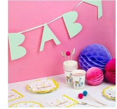 Baby Shower Banner By Table Fun Oh Baby 6.5 FT Banner Pastel Green Brand New