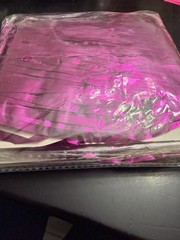 Four pack foil table fringe party decor fuchsia pink 29” X 108” (9 Ft)