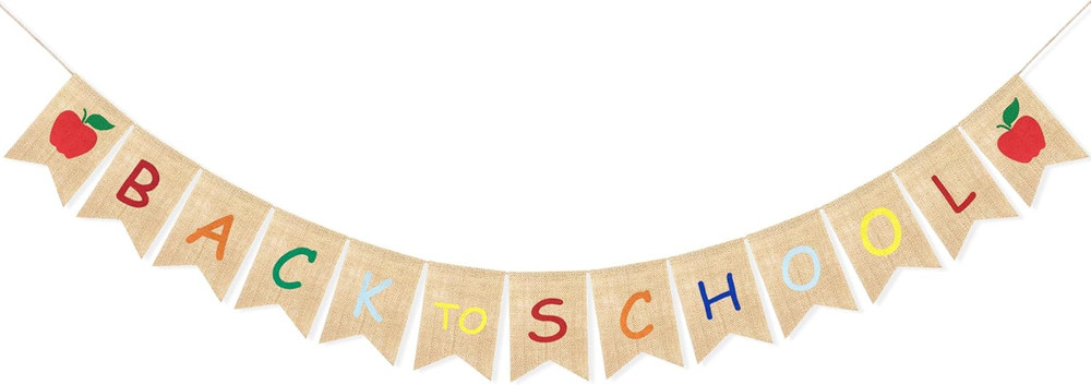 Back to School Decorations Banner First Day of School Decorations | Burlap Back
