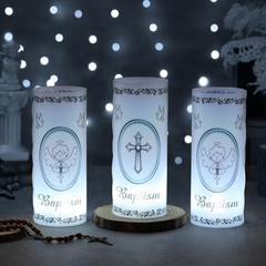 20 PCS 10 Sets Baptism Centerpieces Table Lantern Light Holders LED Candles