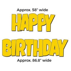 24″ Happy Birthday Quick Set Yard Sign Letters | 5pc Outdoor Lawn Decorations