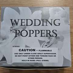 Wedding Popper Set 72 Pieces White Plastic Party Decor AFW0065