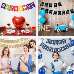 Unique Custom Blue Party Banner Kit – Perfect for Anniversaries & Birthdays