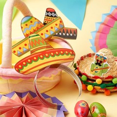 24 Pcs Cinco De Mayo Sombrero Headbands for Mexican Themed Fiesta Party Party