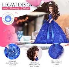 18” Quinceañera Last Doll with Umbrella Dress Stand – Última Muñeca Mis Quinc…
