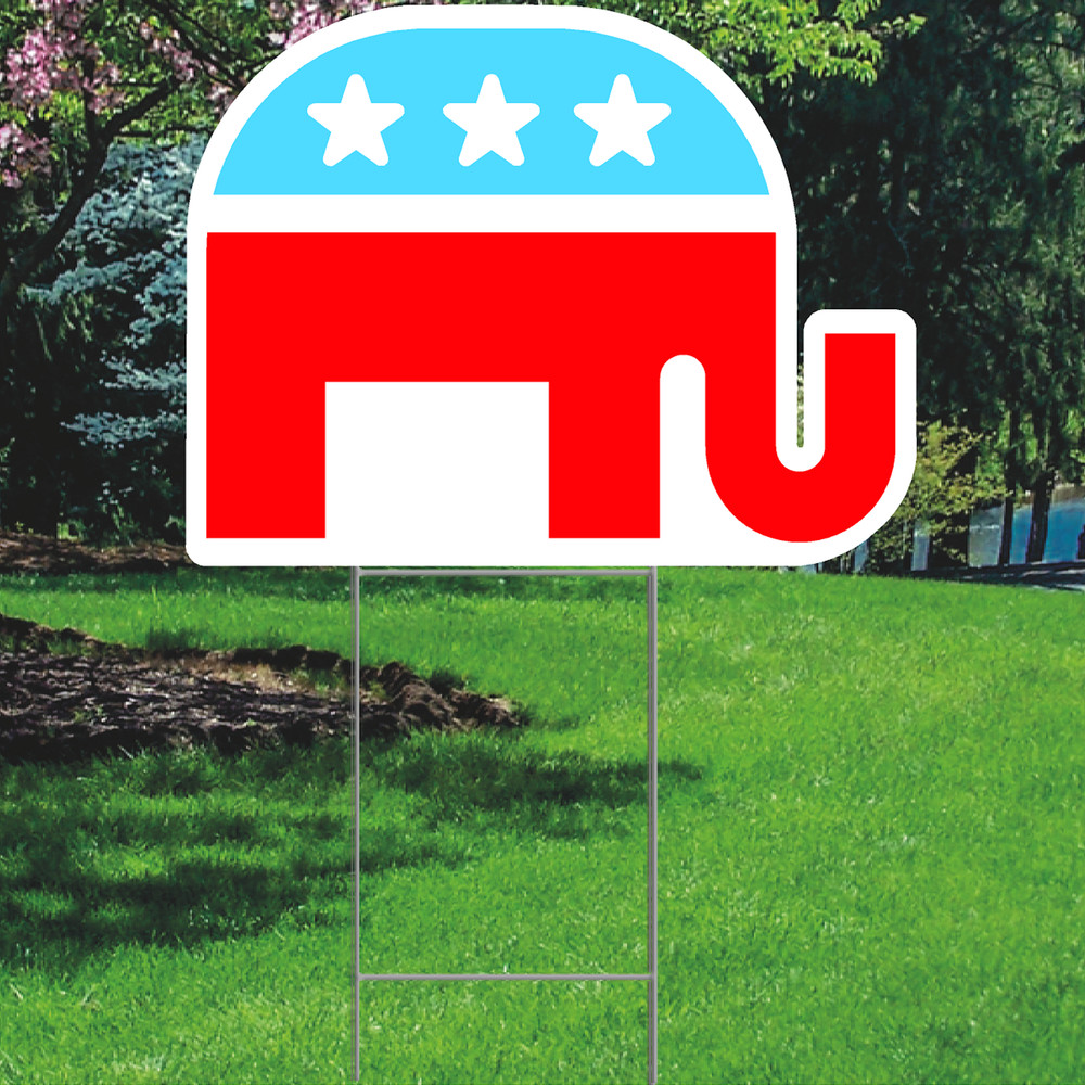 YS3026 Republican Elephant Outdoor Yard Sign Decoration Cutout