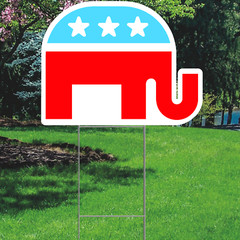 YS3026 Republican Elephant Outdoor Yard Sign Decoration Cutout