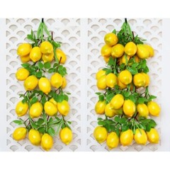 Simulation Artificial Fruit Lemon String for Restaurant Hotel Home Garden Decor