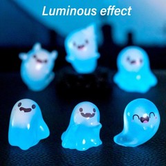 Halloweens Night Light Specters Figurines 6 Pack for Themed Parties Supplies