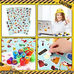 148 Pcs Construction Birthday Party Supplies Include 12 Construction Hats, 24…