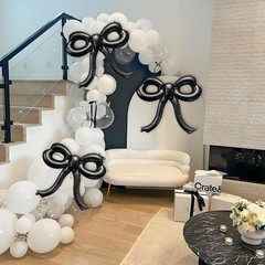 2 Pcs Bow Birthday Decorations Black Bow Balloons Bow Party Decorations Giant Fo