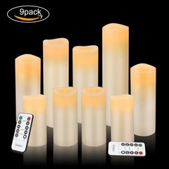 Vinkor Flameless Candles Battery Operated Candles Real Wax Pillar LED Candles…