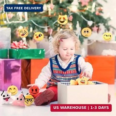 24 Emoji Keychains Party Favors – Birthday Gift for Kids – World Emoji Day Fun