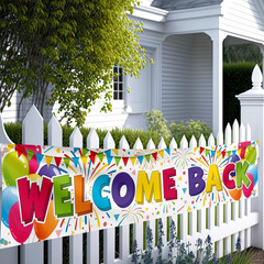 Welcome Back Banner – Welcome Home Decorations 6 X 1.3Ft – We Missed You Banner