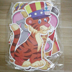 Zonon 24 Pieces Carnival Cutouts Party Supplies, Circus Theme Birthday Party Fav