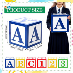 6 Pcs ABC 123 Decorations Back to School Party Decoration Cartoon Street Party D