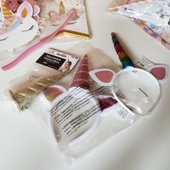 Unicon Party Decorations Over 60 Pcs! -All Cake Items New In Bag- Pink Rainbow