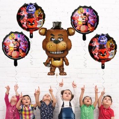 5pc Foil Balloons for Five Nights at Freddys Birthday Party Supplies