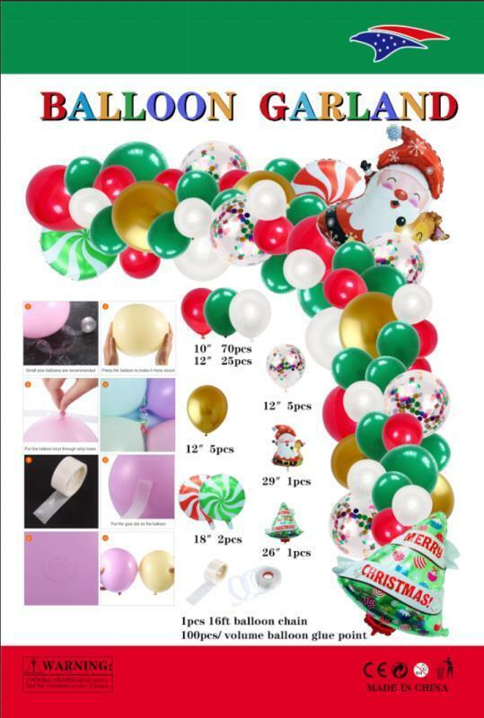 109 Pcs 16 Ft Balloons Garland Christmas Decoration Kids Happy Birthday Party