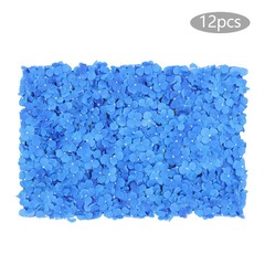 12PCS Artificial Hydrangea Wall Panels, Dark Blue, Handmade Silk Flowers 24x16in