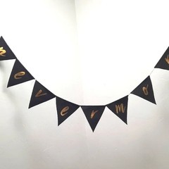 «NEVER MORE» The Raven Black and Gold Banner Edgar Allan Poe Spooky Halloween