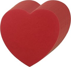 72 Pcs Large Heart Paper Cutouts Red Heart Shapes Paper Cut Out Valentines He…