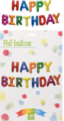 Birthday Decoration Set Multicolour 24pc Balloons Bunting Number Hats Tablecloth