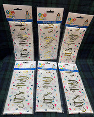 321 Party! Gold Foil Confetti It’s My Birthday Sash 6 Pack