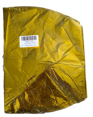 Gold Metallic 22 Inch 4D Big Round Foil Balloons W/Ribbon & Straw Pack of 6