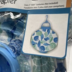 Seashell Pattern Beach Theme Paper Lantern Party Hanging Decor Blue/Green/White