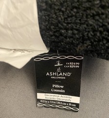 2 LOT ASHLAND GHOST PILLOW WHITE TABLETOP DECORATION HALLOWEEN NEW BLACK SPOOKY