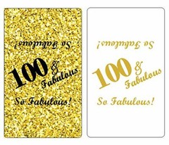 100 & Fabulous Miniatures Candy Bar Wrapper (Set of 60) CANDY NOT INCLUDED