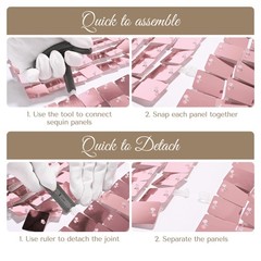 12 Pcs Pink Shimmer Wall Backdrop Panels Square Sequin Party Decoration 3×4 Ft