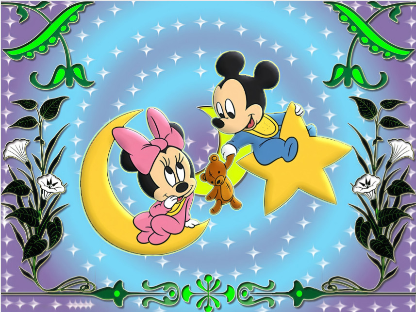 Mickey Mouse Minnie Banner Backdrop Baby Shower Party Gender Reveal Background