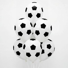 All Over Print Latex Balloons – 11 Inch Thick & Durable Soccer Theme Design f…
