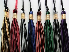 2025 2026 GRADUATION TASSEL & YEAR CHARM, 1 & 2 TONE, RED WHITE BLUE, RAINBOW