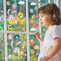 Easter Window Clings, 78 Pcs Easter Window Stickers Bunny Egg Glass Door Decals