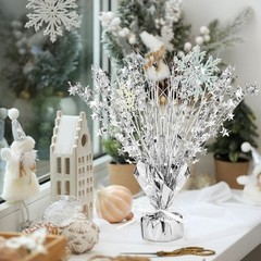 3 PCS Silver Metallic Foil Spray Star Burst Centerpieces Table Decor Grad