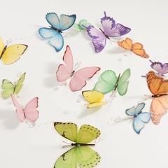 Butterfly Garland Garden Party Decorations Pastel Floral Banner Butterflies 4