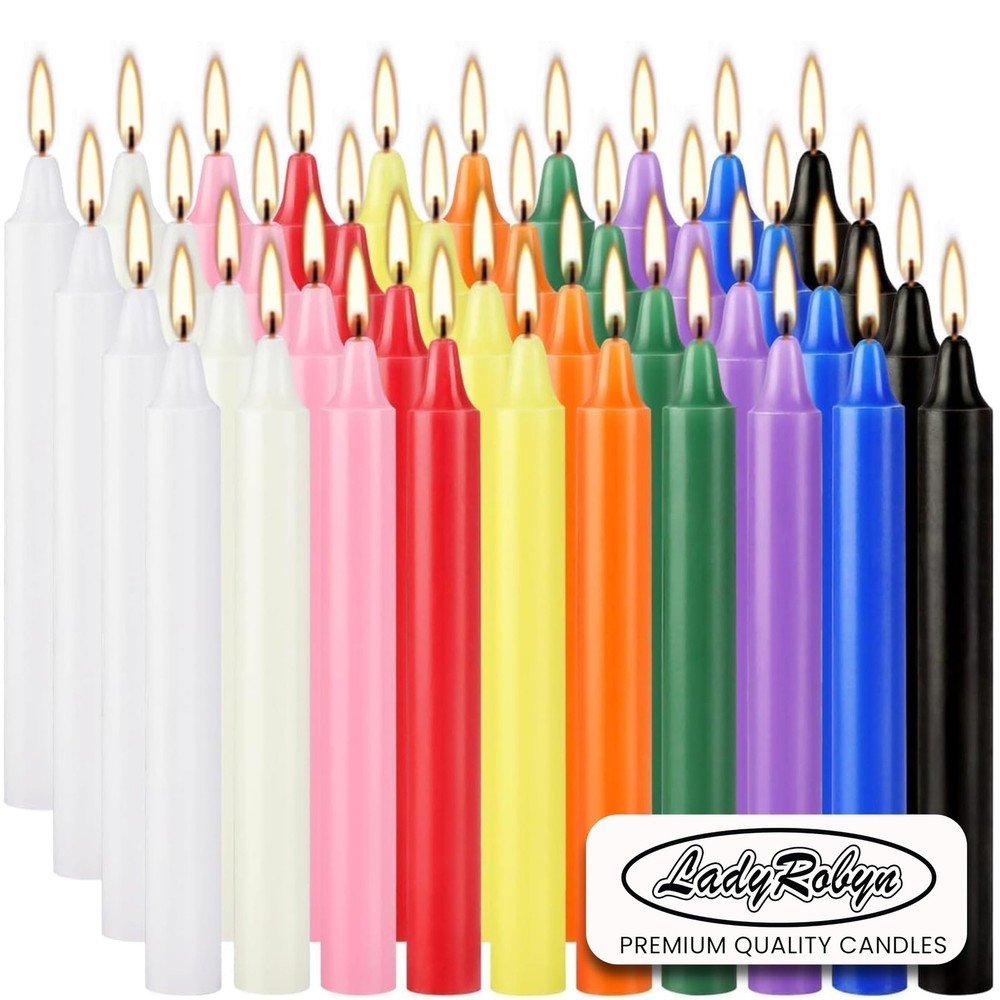 Spell Candles (40 Candles) – One Shipping Charge! Set of 40, Multicolor
