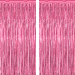 2 Pack Pink Party Decorations, 3.28 FT x 7.05 Backdrop, 2 PCS,