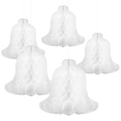 5 Pcs Hanging Honeycomb Decoration Festive Ornaments Bell Pendant