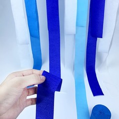 8 Rolls 656 ft Blue Gradient Crepe Paper Streamers Birthday Party Decor