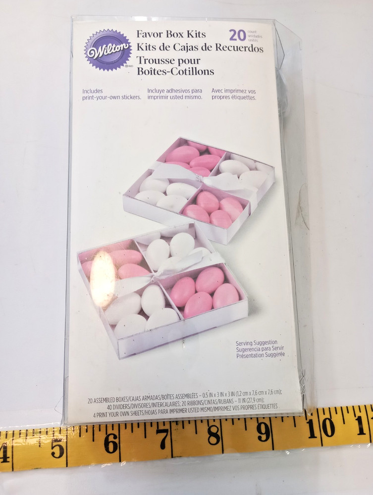 Favor box pack white sealed party supplies divided(20)