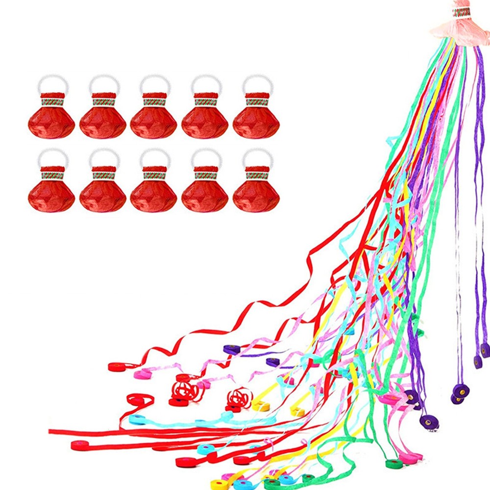 20Pack No Mess streamers,Romantic Colorful Hand Throw Streamers Poppers