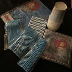 Mermaid Birthday Party Decorations + 16 Pc Tableware