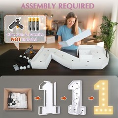 4FT Marquee Numbers 16 Light Up Number, 16th-Birthday Decorations Marquee Num…